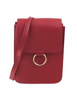 Walkway - Maroon Solid Mobile Sling Bag for Women (S)
