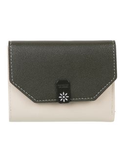 Walkway - Green Colorblock Wallet for Women (S)