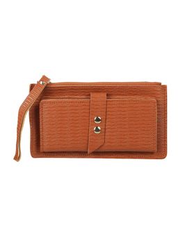 Walkway - Brown Textured Wallet for Women (S)