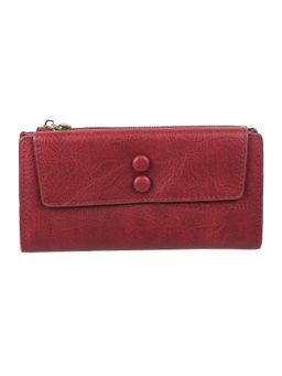 Walkway - Maroon Textured Wallet for Women (S)