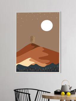 Nestroots - Escape To Your Happy Place White Frame Wall Painting
