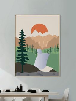 Nestroots - Sunrise Sonata Gold Frame Wall Painting