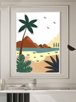 Nestroots - Coastal Rhapsody White Frame Wall Painting