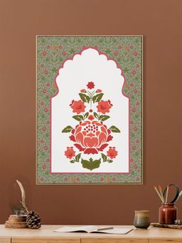 Nestroots - A Royal Menagerie Of Blooms Gold Frame Wall Painting