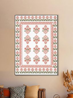 Nestroots - A Royal Welcome In Orange Splendor Black Frame Wall Painting