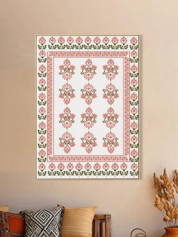 Nestroots - A Royal Welcome In Orange Splendor Gold Frame Wall Painting