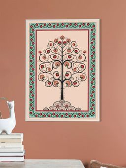 Nestroots - Song Of The Leaves White Frame Wall Painting