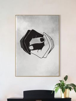 Nestroots - A Bridge Of Hands Gold Frame Wall Painting