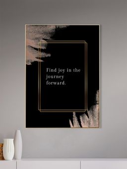 Nestroots - Inspire with Journey Forward Inspirational Quotes Printed Gold Frame Wall Painting