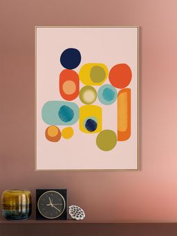 Nestroots - Harmony In Vibrant Colors Gold Frame Wall Painting