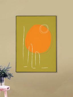 Nestroots - Sunset Colors On Canvas Black Frame Wall Painting