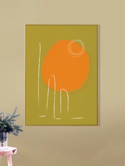 Nestroots - Sunset Colors On Canvas Gold Frame Wall Painting