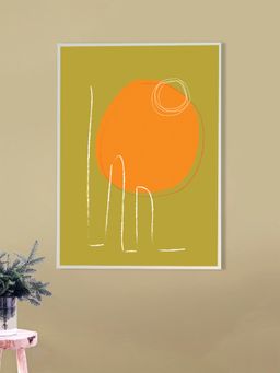 Nestroots - Sunset Colors On Canvas White Frame Wall Painting
