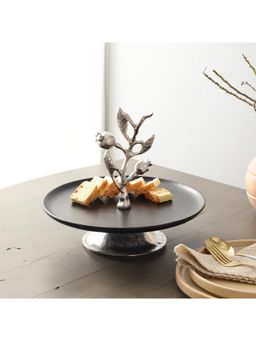 De Maison Decor - Silver Black Pomegranate Metal Cake Stand