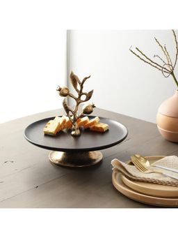 De Maison Decor - Gold Black Pomegranate Metal Cake Stand