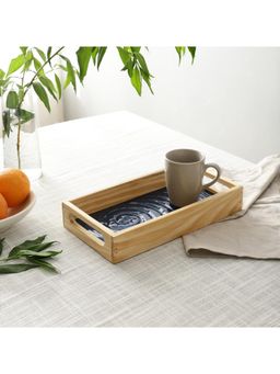 De Maison Decor - Small Duran Blue Spiral Glass Tray