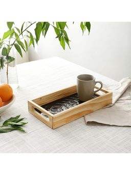 De Maison Decor - Small Duran Black Spiral Glass Tray