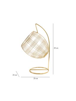 De Maison Decor - Gold Finish Abbys Fruit & Bread Basket