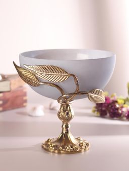 De Maison Decor - Grey and Gold Verdant Elegance Glass Bowl