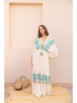 LABEL REYYA - Irina Summer Bling Resort Kaftan-Style Boho Maxi Dress