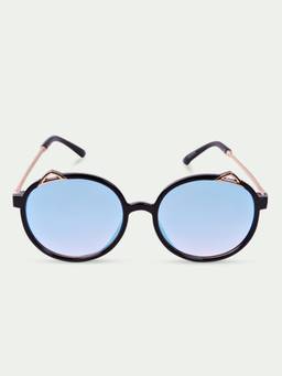 DukieKooky - Unisex Kids Blue Lens Black Sunglasses with UV Protected Lens DKSG333D