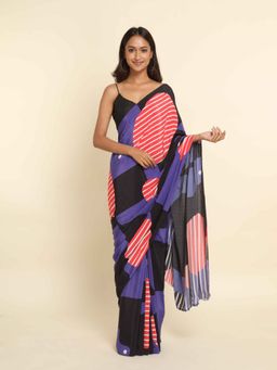 Suta - Multi-Color Printed Liva Saree