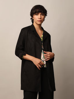 ONLY - Black Faux Suede Coat