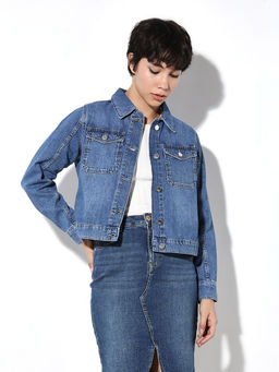 ONLY - Blue Cotton Denim Jacket