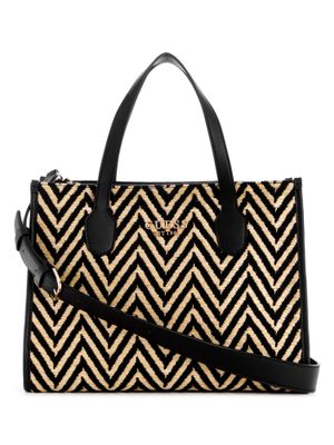 GUESS Sac à main Sac à épaule bandoulière Nastra Society Satchel Black
