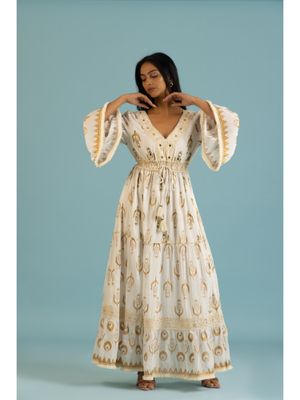 Buy LABEL REYYA Elsa Boho Flare-Sleeved Maxi Dress Online