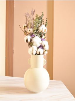 Hollyhock - Neutral Ceramic Vase