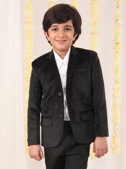 JBN Creation - Boys Black Velvet Blazer