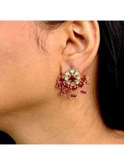 Shop Naymee - Elegant Pink Polki Studs