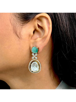 Shop Naymee - Ethereal Polki Green Droplets