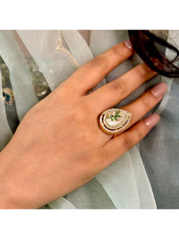 Shop Naymee - Elegant Forest Kundan Ring