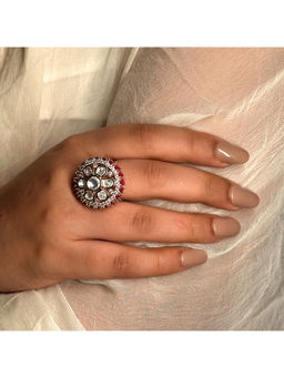 Shop Naymee - Saanvi Ruby Polki Ring