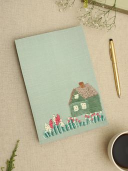 Design Gaatha - Sage Green Cotton Hand Embroidered Diary