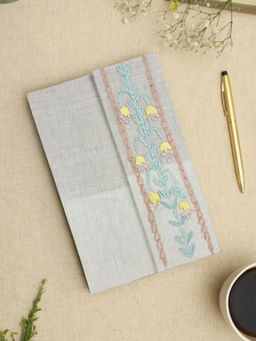 Design Gaatha - Natural Flap Cotton Flex Hand Embroidered Diary