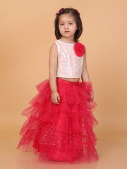 Lil Peacock - Girls Top with Skirt Pink (Set of 2)