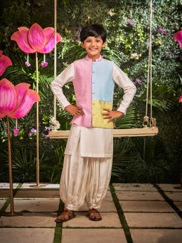 Little Luxury - Serene Pastel Kurta Pyjama Bandi (Set of 3)