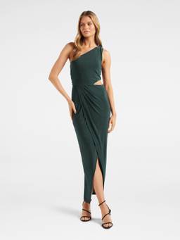 Forever New - Green Izabel Twist Cut Out Glitter Gown