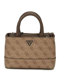 Guess - Cordelia Logo Mini Satchel Brown Handbags