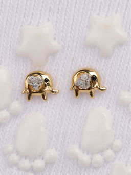 Praavy - 925 Sterling Silver The Gold Cute Calf Kids Studs