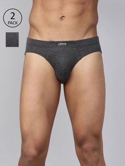 Levi's - 011 Comfort Brief for Men with Comfort & Smartskin Technology - Grey (Pack of 2)