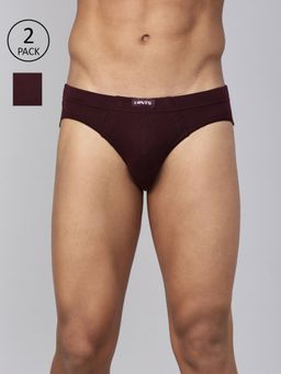 Levi's - 011 Comfort Brief for Men with Comfort & Smartskin Technology - Maroon (Pack of 2)