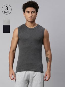 Levi's - 014 Gym Vest for Men with Side Branding Comfort & Smartskin Technology (Pack of 3)