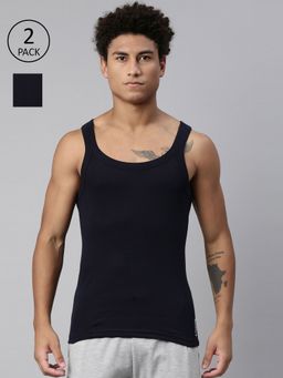 Levi's - 015 Sports Vest with Side Branding Comfort & Smartskin Technology - Navy (Pack of 2)