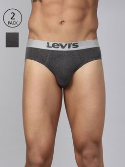 Levi's - 017 Brief for Men with Comfort & Smartskin Technology - Grey (Pack of 2)