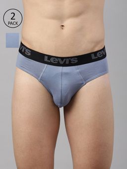 Levi's - 066 Active Brief for Men with Comfort & Smartskin Technology - Blue (Pack of 2)