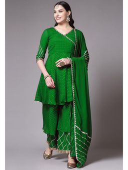 UTSAV FASHION - Women Green Embellished Anarkali Kurti & Palazzo with Dupatta